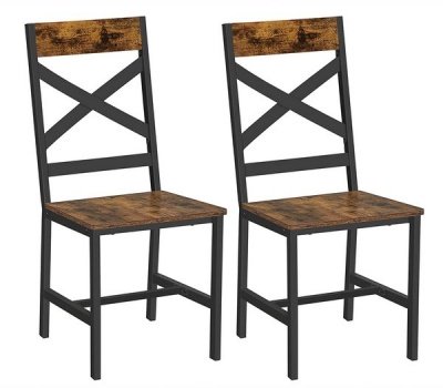 Sedie da Cucina Economiche in Legno e Acciaio Stile Industriale