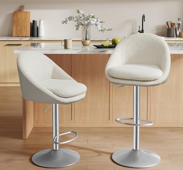 Sgabelli Tessuto Sgabelli Teddy A Poltroncina In Tessuto Bouclè