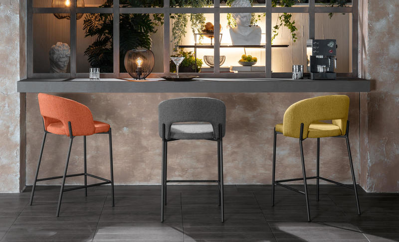 Set di 10 Sgabelli Cucina Moderni, Sgabello Polipropilene con Cuscino in Similpe