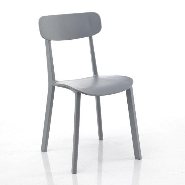 4 sedie moderne design minimal grigio in polipropilene Sedie moderne design