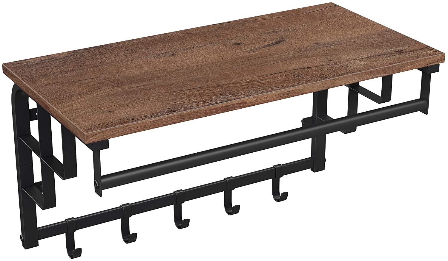 Appendiabiti Da Parete Industrial Relaxdays - 4 Ganci A Tubo Dell'Acqua, Marrone