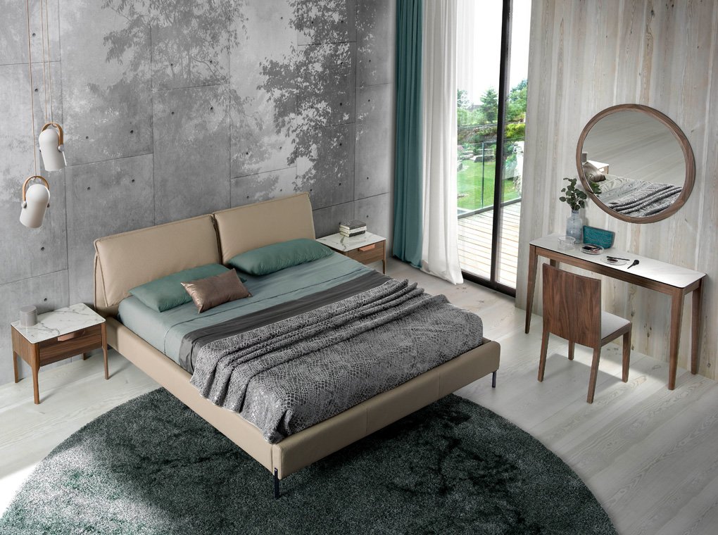 Consolle da Ingresso o Toeletta da Camera Impiallacciato Noce e Marmo