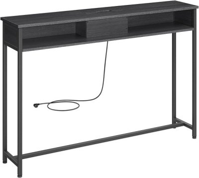 RELAX4LIFE Set Di 2 Comodini Con Stazione Di Ricarica, Tavolino Stretto Con Porta Usb E Presa Di Corrente Telaio In Metallo Mobiletto Salvaspazio Per Piccoli Spazi Camera Da Letto Soggiorno 81881632