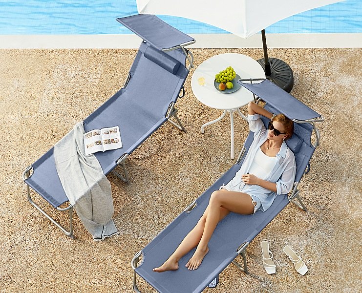 Lettino Prendisole Sdraio Per Esterno Amazon Lettino Prendisole