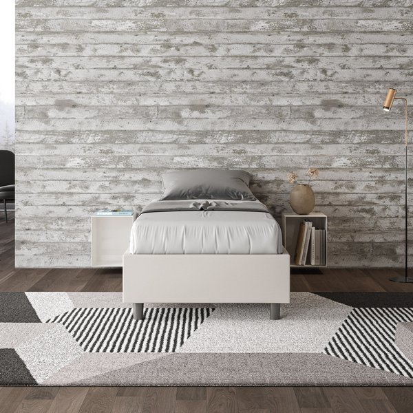 Letto Singolo Sommier senza Testiera con Contenitore Colori