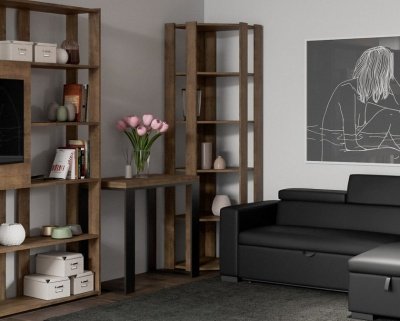 Scaffale Ad Angolo Pensile Rebecca – 4 Ripiani, Bianco, 117x22x22 Cm, Perfetto Per Salotto E Studio