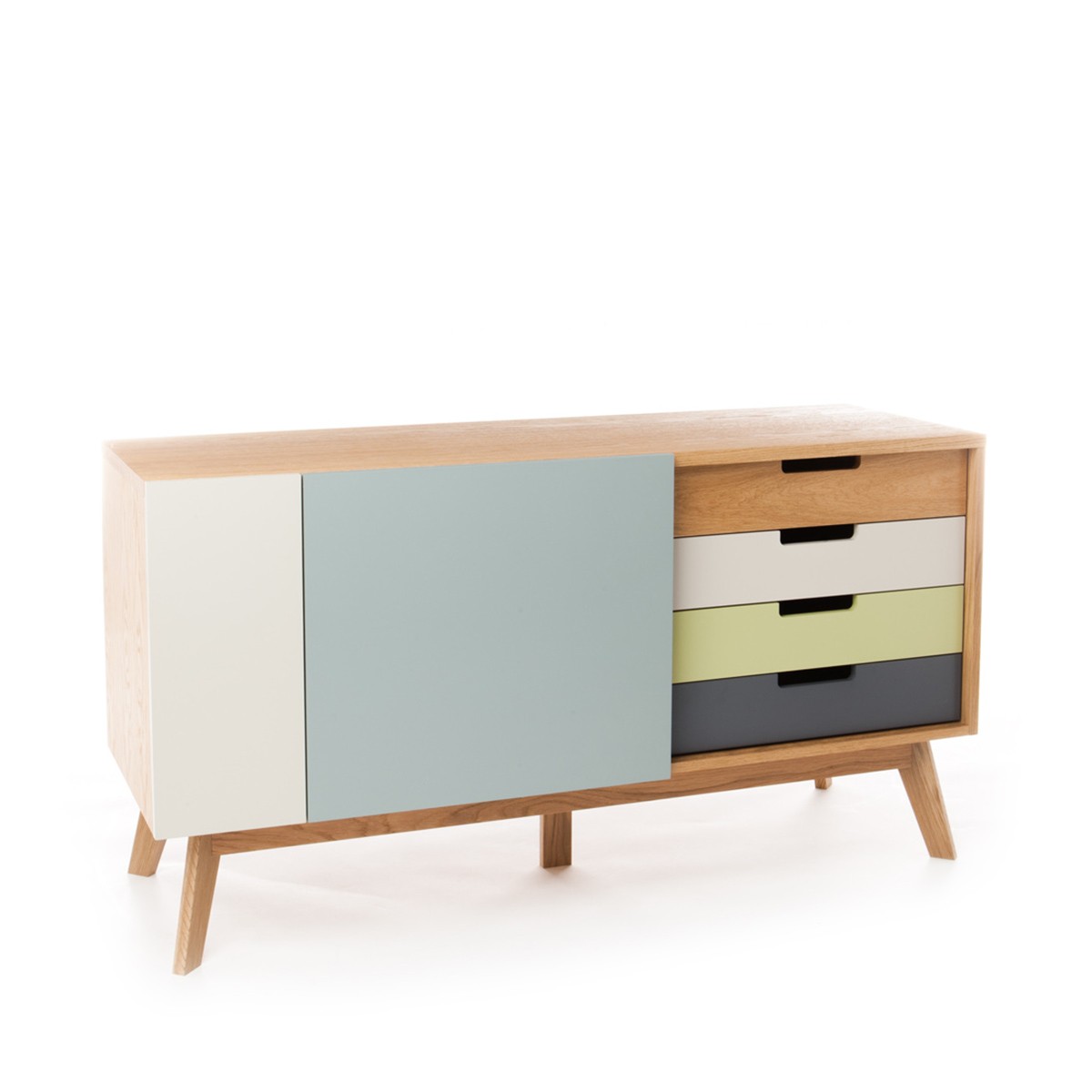 Madia buffet credenza colorata ante e cassetti Mobile basso con ante scorrevoli