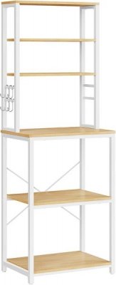 VETALLO Scaffale Metallico A 4 Ripiani Con Ruote – 75x35 Cm – Per Cucina, Dispensa E Garage – Portata 204 Kg - 3