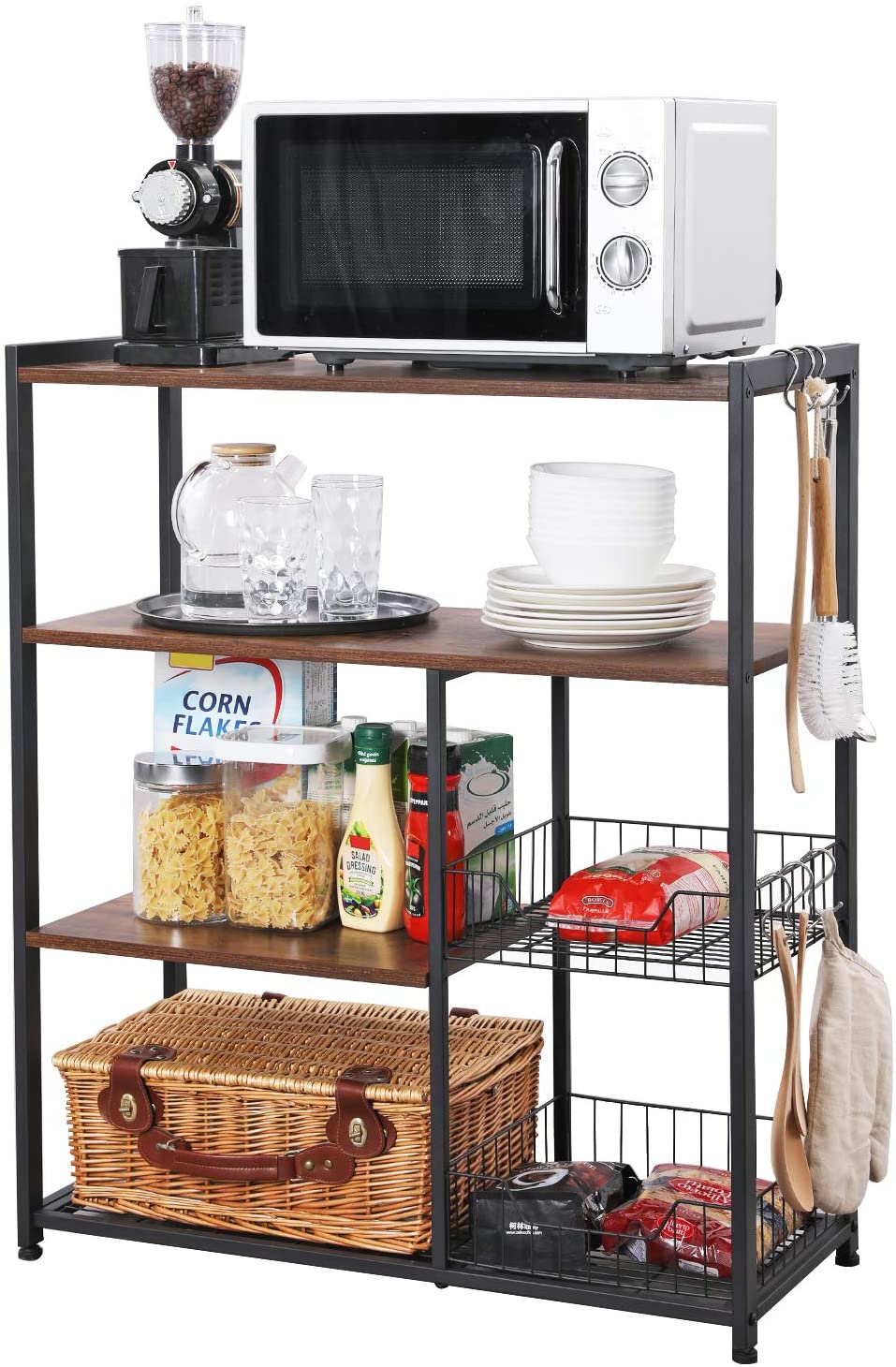 Scaffale Da Cucina Espandibile HI NINGER - Regolabile In Larghezza 42-72 Cm, Acciaio, Portata 30 Kg, Per Spezie E Dispensa