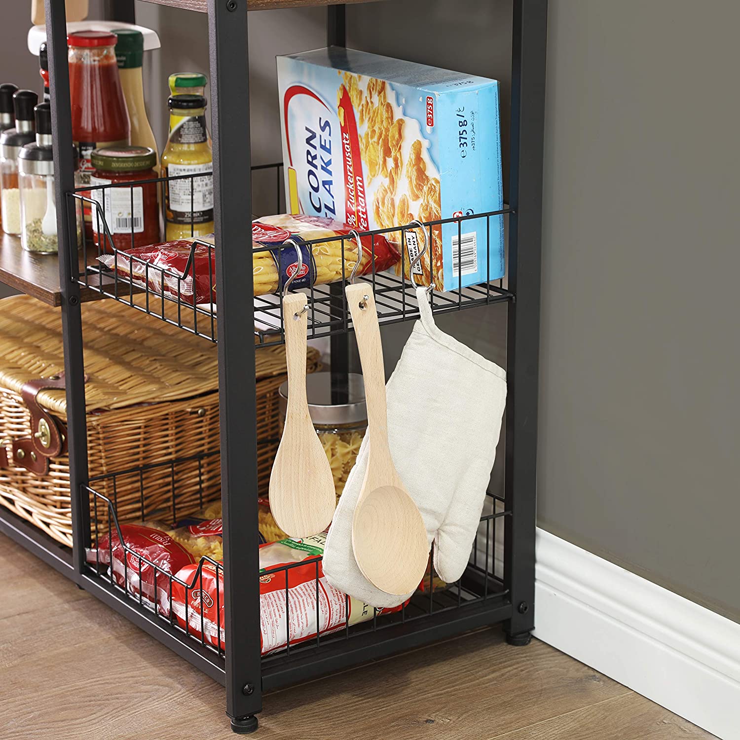 Trade Shop - MENSOLA SCAFFALE ESPANDIBILE PER ARMADIO CUCINA BAGNO LARGHEZZA 24CM REGOLABILE 48 80cm 89051459