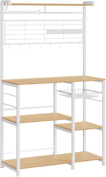 Mobile Portaoggetti Da Cucina 3 Ripiani Regolabile – Supporto Per Microonde, Forno E Utensili, In Acciaio Carbonio 25 Kg Per Ripiano
