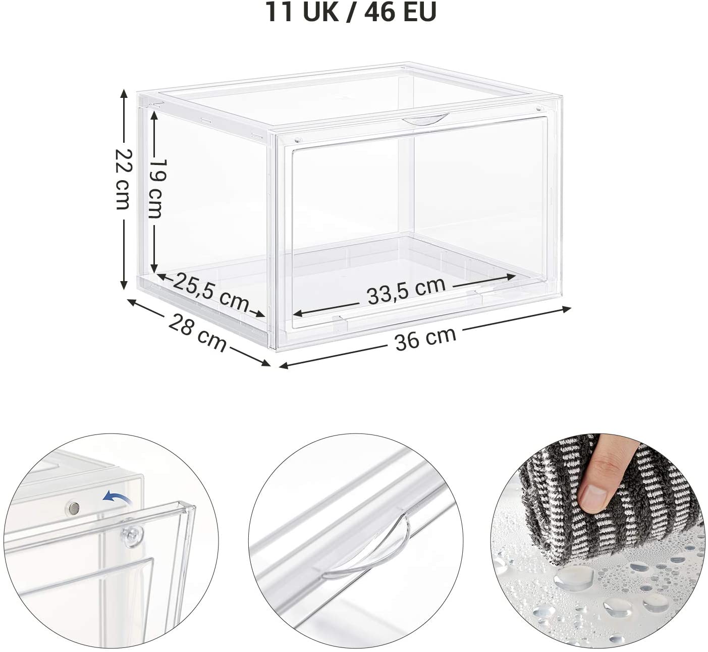 Scarpiera Organizer Trasparente Regolabile – 12 Ripiani Salvaspazio Per Armadio, Espositore Scarpe - 3