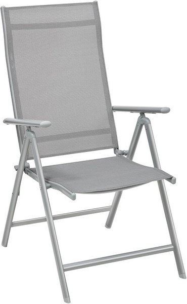 Grazioli 6800/Y Sdraio Pieghevole Premiere - Plastica Resistente, Schienale 5 Posizioni - Grigio - 4