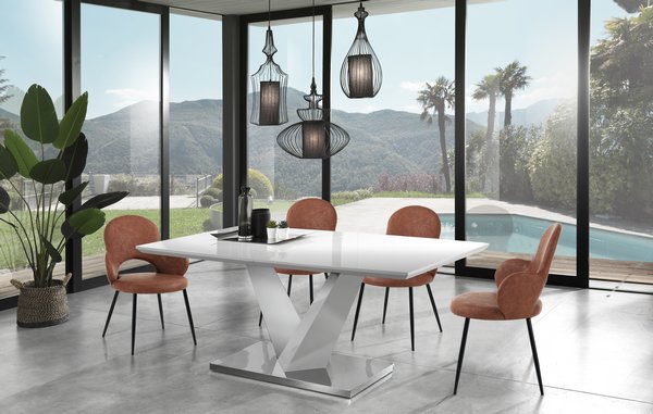 Set di Poltroncine da Pranzo in Pelle sintetica Effetto