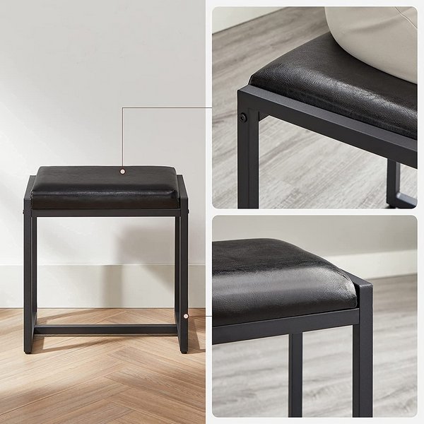 Sgabello In Finta Pelliccia Bianco - Pouf Per Trucco, Camera O Poggiapiedi - Foto 6