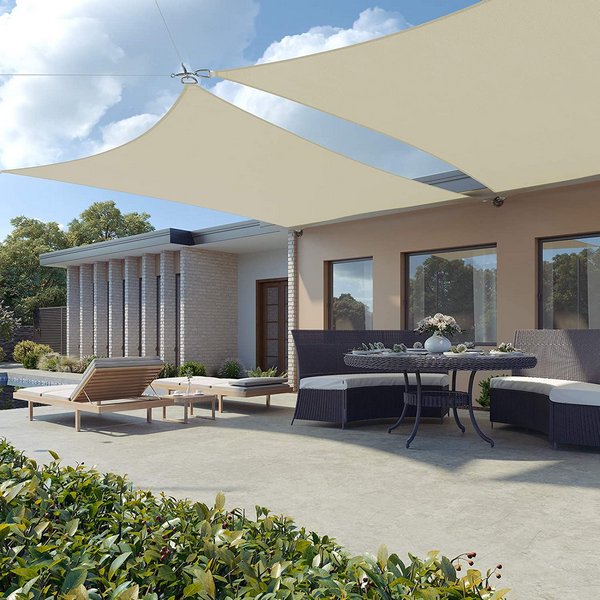 Vela ombreggiante rettangolare 2x3m per esterni, patio, giardino, anti-UV, blu reale