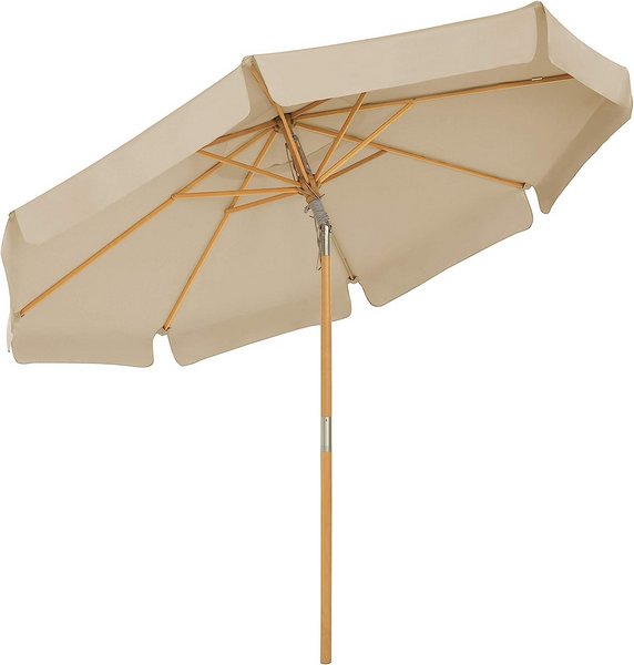 Outsunny Ombrellone Deportato Ottagonale Ribaltabile Ø3m Con Piede A Croce – Telaio Acciaio, Tela Blu, Per Giardino E Terrazzo