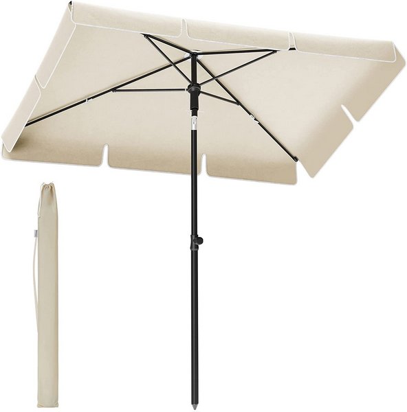 Jayseuw Ombrellone girevole a 360° 300cm Ombrellone con manovella UV40+ Ombrellone da giardino Ombrellone da mercato Rosso